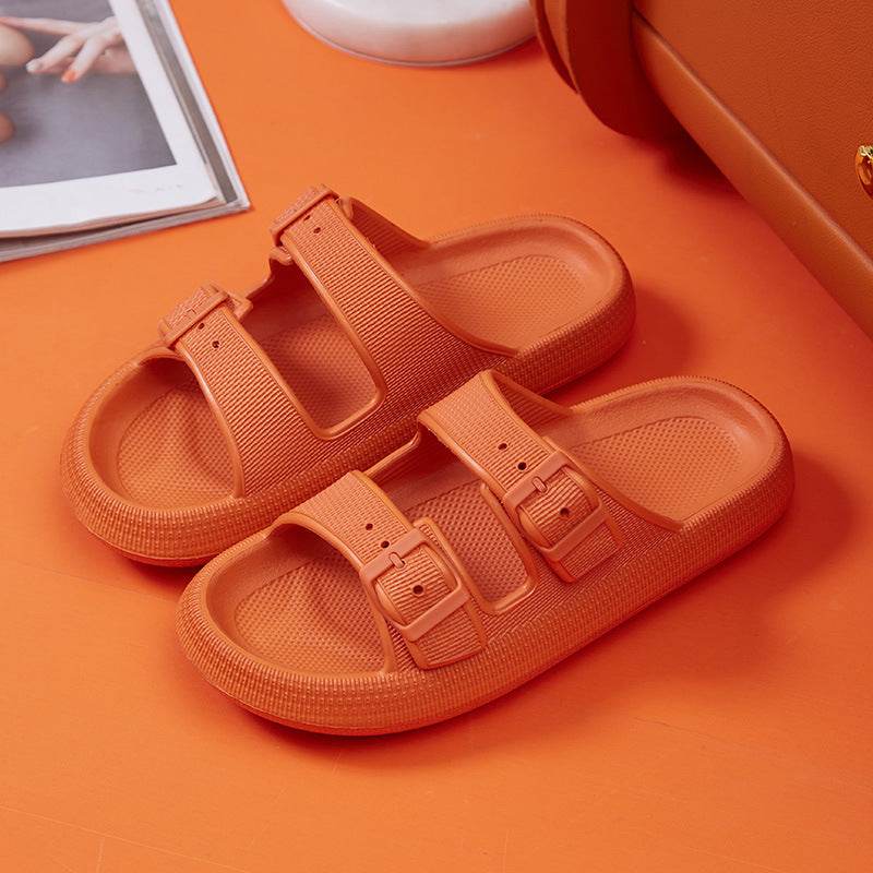 Platform Slippers Women's Summer Buckle Home Shoes Fashion Outdoor Wear Soft Bottom Sandals - ProTrendyz