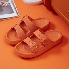 Platform Slippers Women's Summer Buckle Home Shoes Fashion Outdoor Wear Soft Bottom Sandals - ProTrendyz