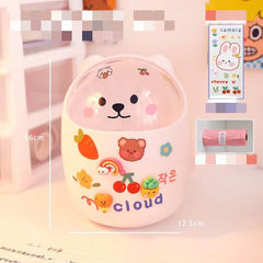 Desktop Trash Can Desk Organizer Bucket Office Mini Bear Trash Can - ProTrendyz