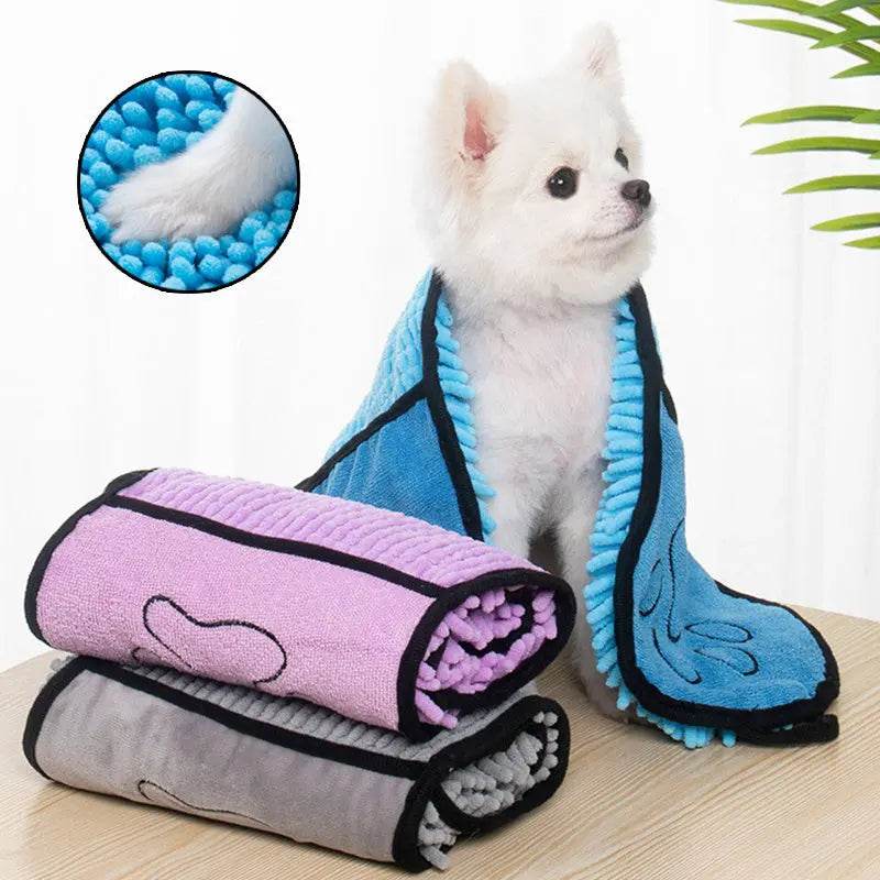 Dogs Cats Towels Super Absorbent Dog Bathrobe Microfiber Bath Towels Quick-Drying Cat Bath Towel For Pets Towel Dog Towels Pet Products - ProTrendyz