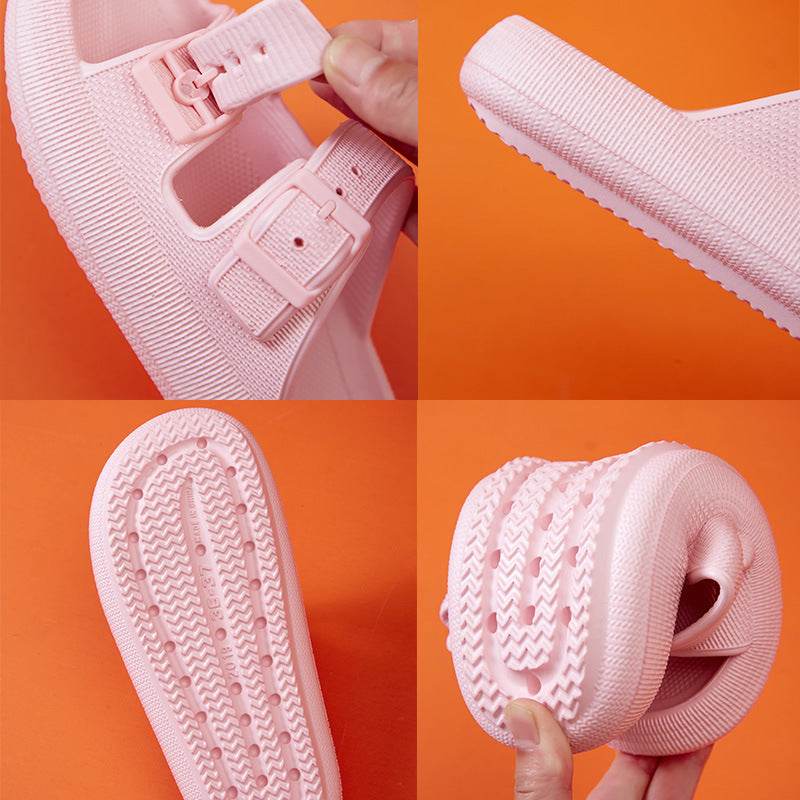 Platform Slippers Women's Summer Buckle Home Shoes Fashion Outdoor Wear Soft Bottom Sandals - ProTrendyz