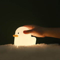 Nordic Cute Lovely Cartoon Dull Duck Led Night Light Silicone USB Charging NightLight Holiday Gifts Kids Room Bedside Bedroom - ProTrendyz