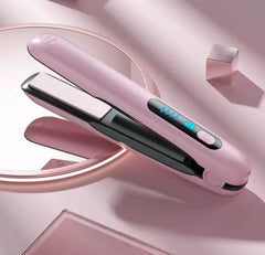Wireless Hair Straightener Flat Iron Mini 2 IN 1 Roller USB 5000mAh Max 200 Degree Portable Cordless Curler 4 Levels Dry And Wet Uses - ProTrendyz
