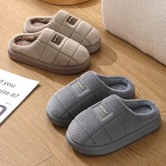 Men's Cotton Winter Household Woolen Thick Bottom And Warm Keeping Slippers - ProTrendyz