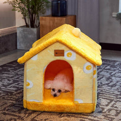 Foldable Dog House Pet Cat Bed Winter Dog Villa Sleep Kennel Removable Nest Warm Enclosed Cave Sofa Pets Supplies - ProTrendyz