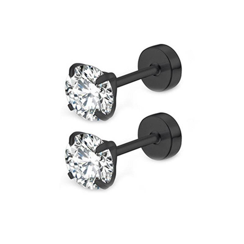 Women's Fashion Zircon Round Cake Earrings - ProTrendyz