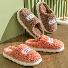 Warm Plush Slippers Home Shoes For Women Couple Winter Slippers - ProTrendyz