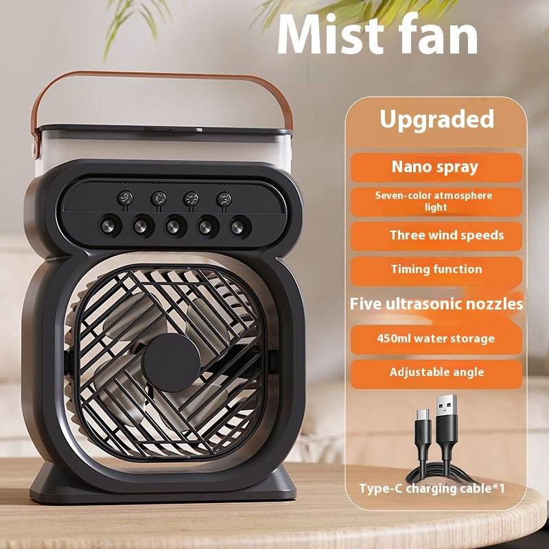 3 In 1 Portable Air Conditioner Evaporative Air Cooler LED Night Lights 3 Speeds Humidifier Fan For Home Office - ProTrendyz