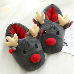 Christmas Shoes Cute Elk Home Slippers - ProTrendyz