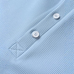 Men's Casual Loose-fitting Blue Polo Shirt Top