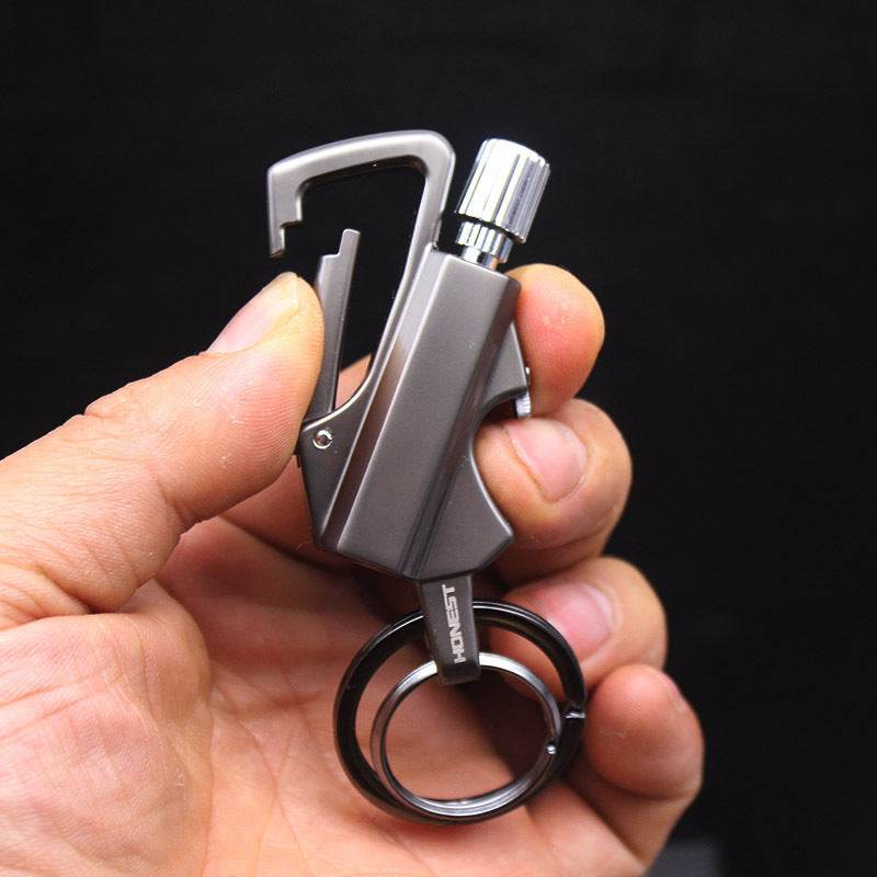 Creative Metal Keychain Lighter Wild Fire Ten Thousand Times Use Kerosene Lighters Gifts For Men - ProTrendyz