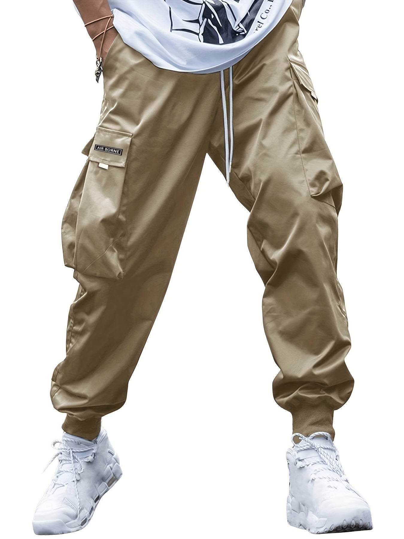 Multi-pocket Cargo Pants Men's Casual Hip-Hop Drawstring Trousers Outdoor Streetwear Sports Pant - ProTrendyz