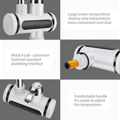 Kitchen Electric Water Tap Water Heater Temperature Display Cold Heating Faucet Hot Water Faucet Heater - ProTrendyz