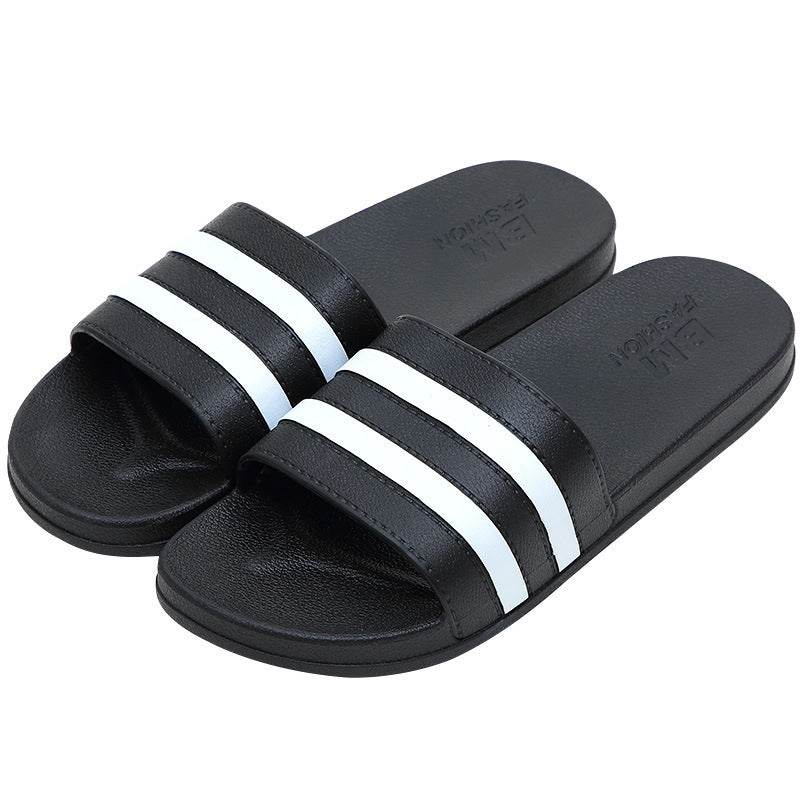 Striped Bath Plastic Stall Household Shoes Men's Bathroom Sandals And Slippers - ProTrendyz