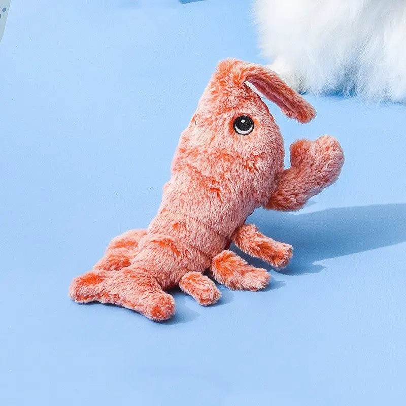 Pet Toys Electric Jumping Shrimp USB Charging Simulation Lobster Funny Cat Plush Pets Toy - ProTrendyz