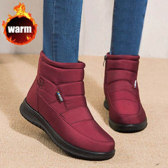 Ankle Boots For Women Non-slip Waterproof Snow Boots Flat Heels Warm Shoes - ProTrendyz