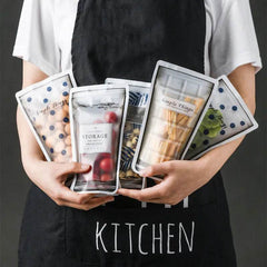 Food Storage Bag Zero Waste Reusable Ziplock Bags Cup Shape Silicone Bag Stand Up For Kitchen Cookie Candy Snack Baked Food - ProTrendyz