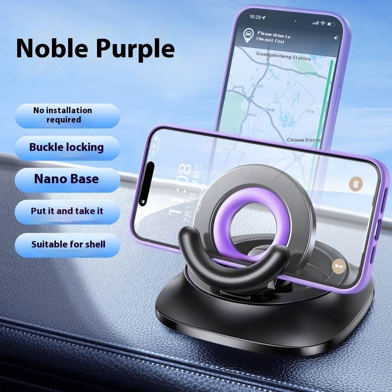 Magnetic Phone Holder With Vacuum Suction Foldable Adjustable Car Mount Magnetic Bracket Suction Nonslip For Busy Commuters - ProTrendyz