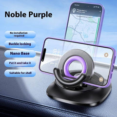 Magnetic Phone Holder With Vacuum Suction Foldable Adjustable Car Mount Magnetic Bracket Suction Nonslip For Busy Commuters - ProTrendyz