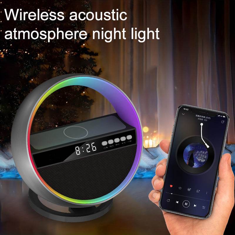 2024 New Multifunction RGB Night Light Wireless Charger Bluetooth-compatible Speaker Large G Ambience Light Home Decor - ProTrendyz