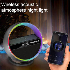2024 New Multifunction RGB Night Light Wireless Charger Bluetooth-compatible Speaker Large G Ambience Light Home Decor - ProTrendyz