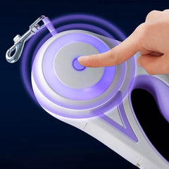 3 And 5M Dog Leash Light Retractable Pet Leads Traction Rope Belt Durable Large Dog Walk Run Leash Lead Automatic Cat Lead Extension - ProTrendyz