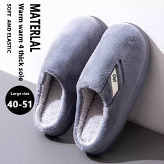 Men's Winter New Indoor Home Velvet Thermal Non-slip Platform Slippers - ProTrendyz
