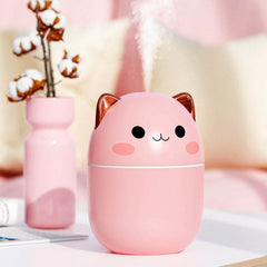 Air Humidifier Cute Cat Ultra-Silent USB Office Household Bedroom Car Aromatherapy Air Purifier With Led Cool Mist Spray - ProTrendyz