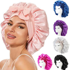 New Silk Bonnet For Sleeping Women Satin Bonnet Hair Bonnet Night Sleep Cap Scarf Wrap For Curly Hair With Tie Band For Curly Hair - ProTrendyz
