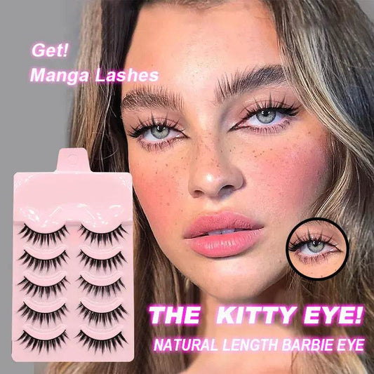 5 Pairs Manga Lashes New Arrival Anime Cosplay Natural Wispy Korean Makeup Artificial False Eyelashes - ProTrendyz