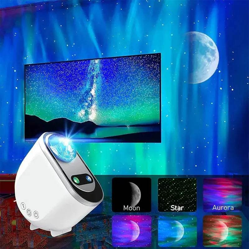 Aurora Borealis Starlight Projectors LED Galaxy Star Atmosphere Galaxy Night Light Home Bedroom Sky Moon Lamp Room Decor Gift - ProTrendyz