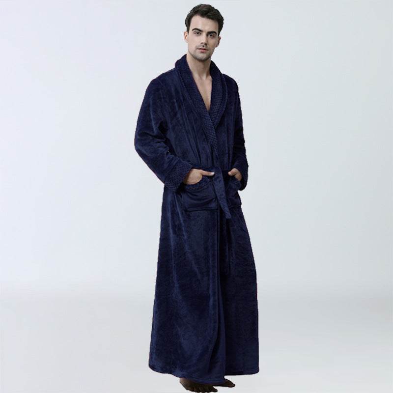 Men's Winter Coral Fleece Nightgown Homewear Thickened Pajamas - ProTrendyz
