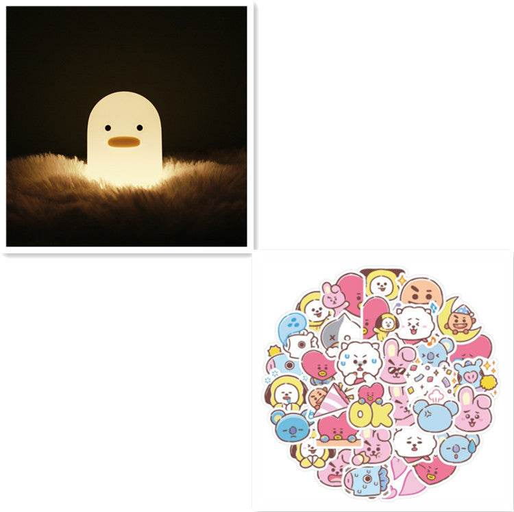 Nordic Cute Lovely Cartoon Dull Duck Led Night Light Silicone USB Charging NightLight Holiday Gifts Kids Room Bedside Bedroom - ProTrendyz
