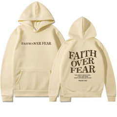 Faith Over Fear Christian Hoodie Christian Sweatshirt Jesus Hoodie Trendy Hoodie Bible Verse Shirt Unisex Aesthetic Clothes - ProTrendyz