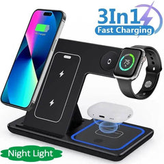 15W 3 In 1 LED Fast Wireless Charging Station - ProTrendyz