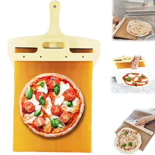 Kitchen Gadgets Sliding Pizza Shovel Non Stick Pizza Smooth Cutting Board Storage Transfer Board Kitchen Baking Tool - ProTrendyz
