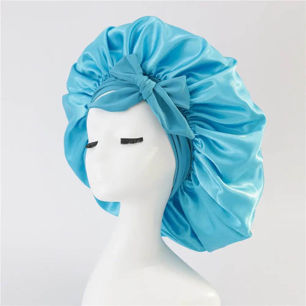 New Silk Bonnet For Sleeping Women Satin Bonnet Hair Bonnet Night Sleep Cap Scarf Wrap For Curly Hair With Tie Band For Curly Hair - ProTrendyz