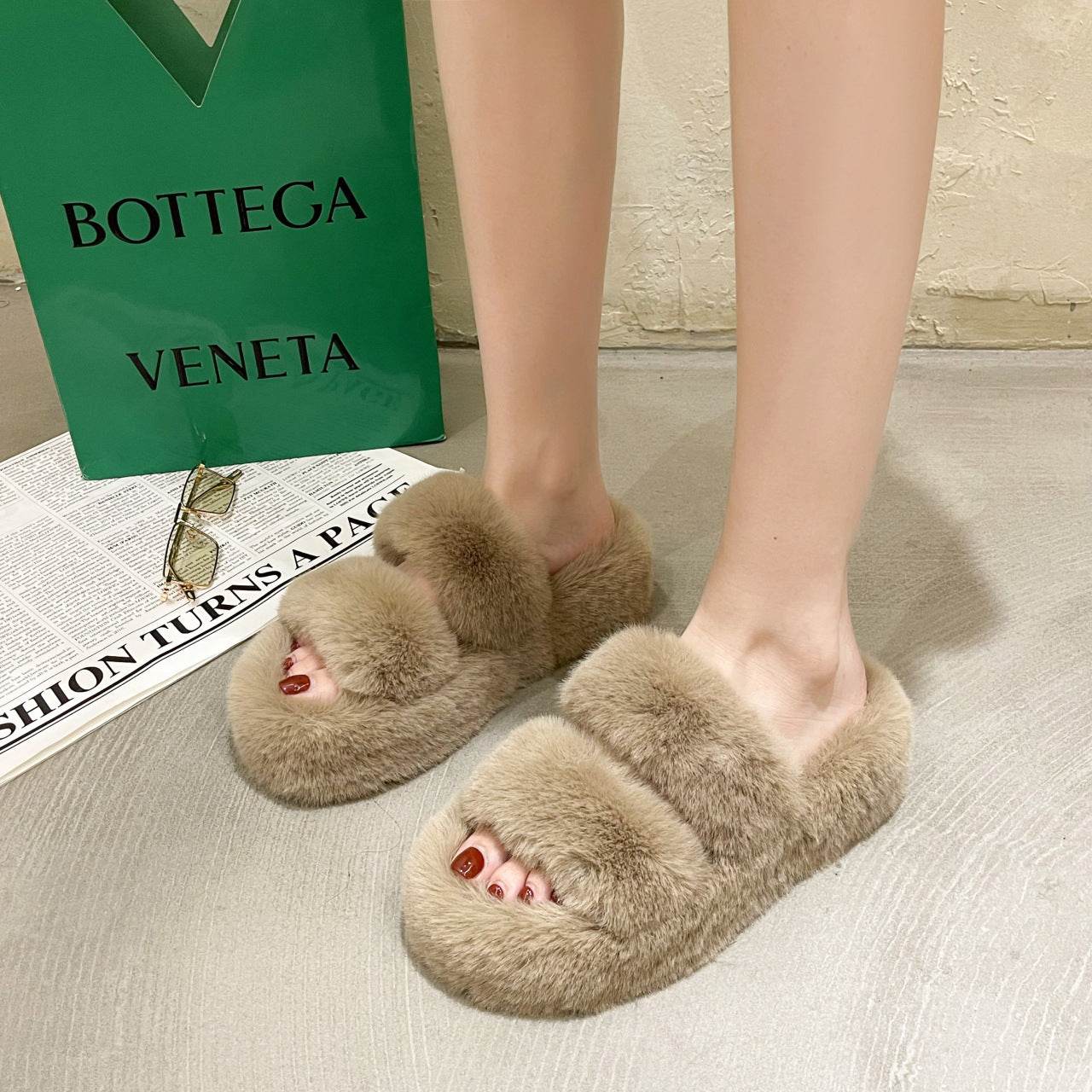 Fuzzy Slippers Women House Shoes Fluffy Bedroom Slippers - ProTrendyz