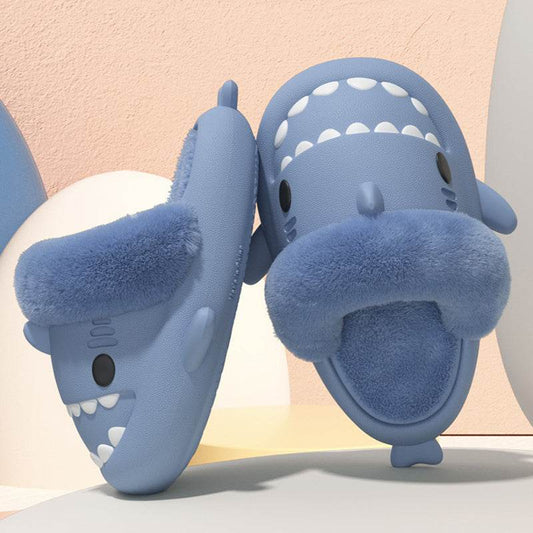 Winter Shark Slippers Detachable Warm Fuzzy Slippers Bedroom House Shoes Women - ProTrendyz