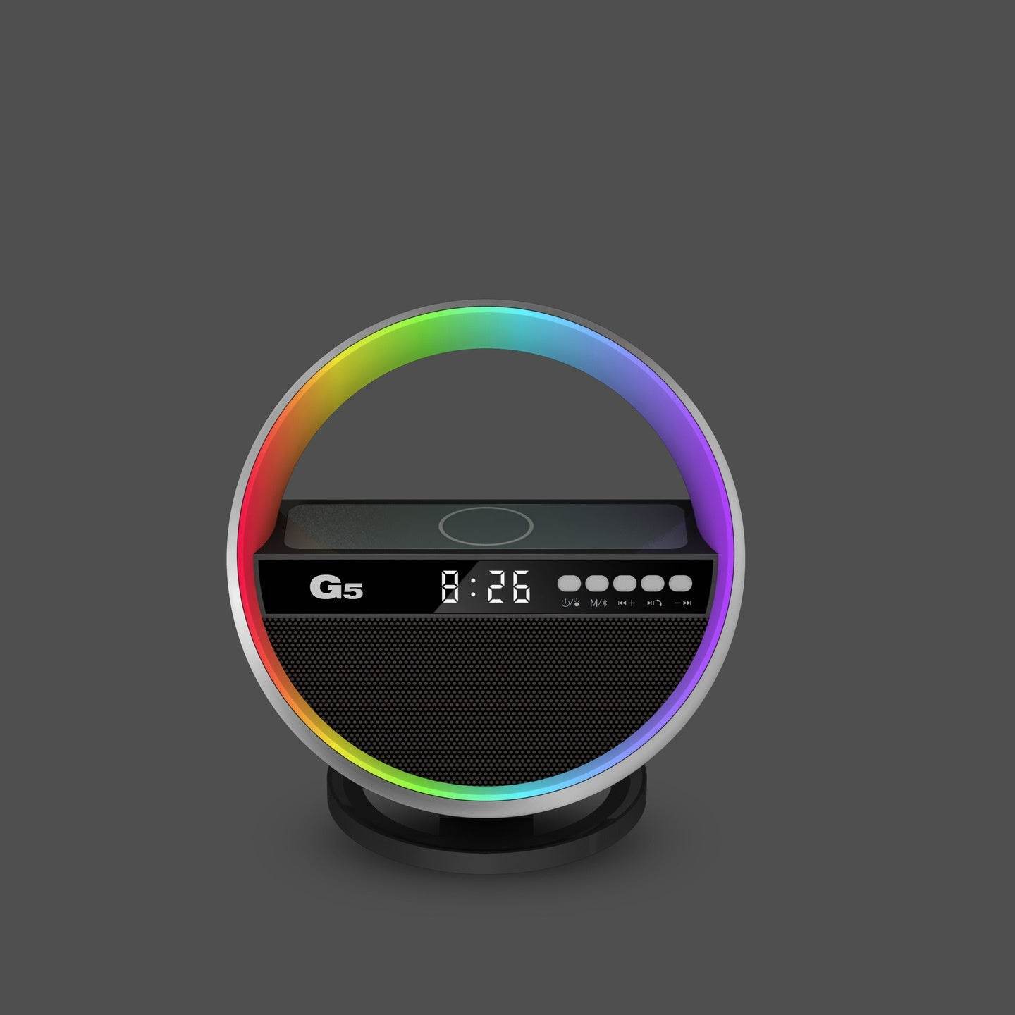 2024 New Multifunction RGB Night Light Wireless Charger Bluetooth-compatible Speaker Large G Ambience Light Home Decor - ProTrendyz