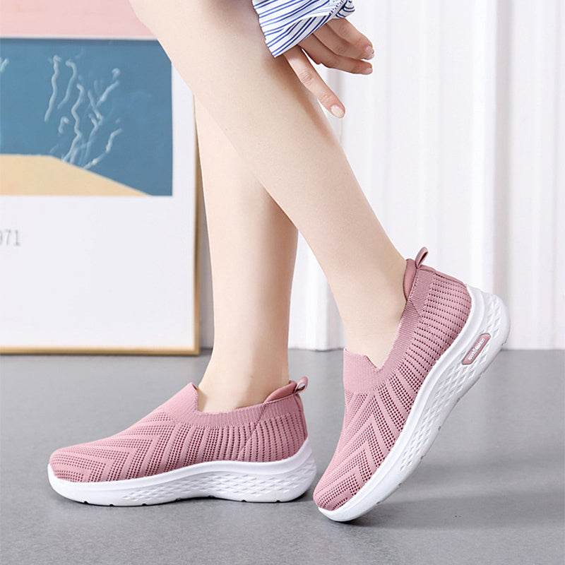 Casual Mesh Shoes Sock Slip On Flat Shoes For Women Sneakers Casual Soft Sole Walking Sports Shoe - ProTrendyz