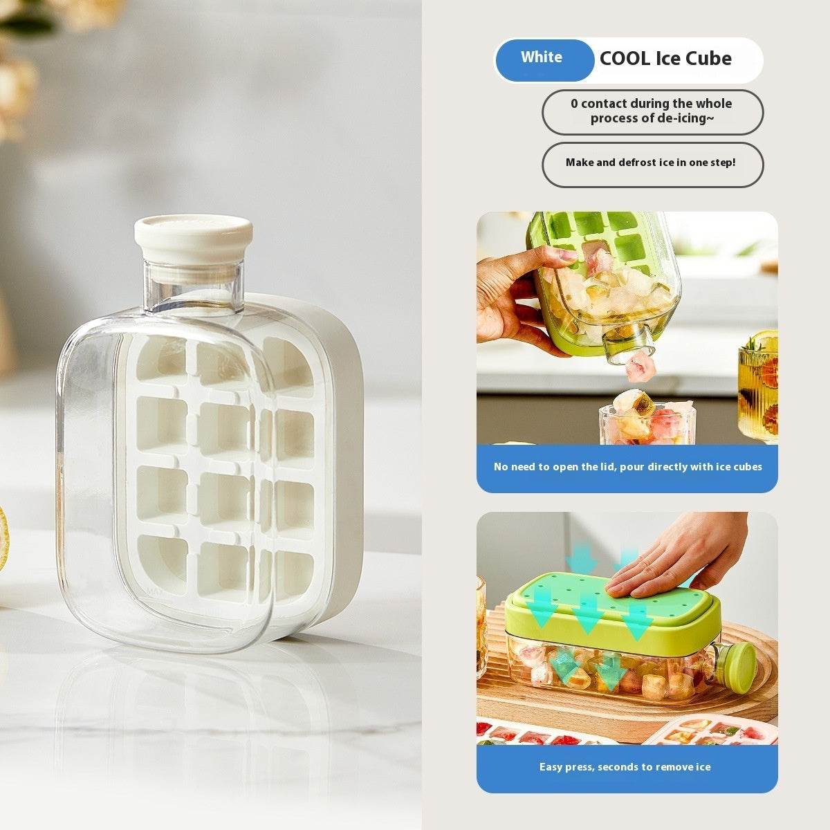 One-Click Molding Cooling Cup,Instant Ice Maker,Zero-Contact Design,Straw Included,Curling Mold,Portable & Stylish Chilled Drink - ProTrendyz