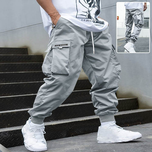 Multi-pocket Cargo Pants Men's Casual Hip-Hop Drawstring Trousers Outdoor Streetwear Sports Pant - ProTrendyz