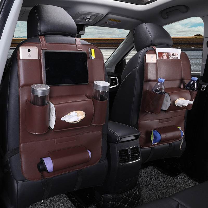 Car Interior Supplies Multifunctional Seat Back Leather Folding - ProTrendyz