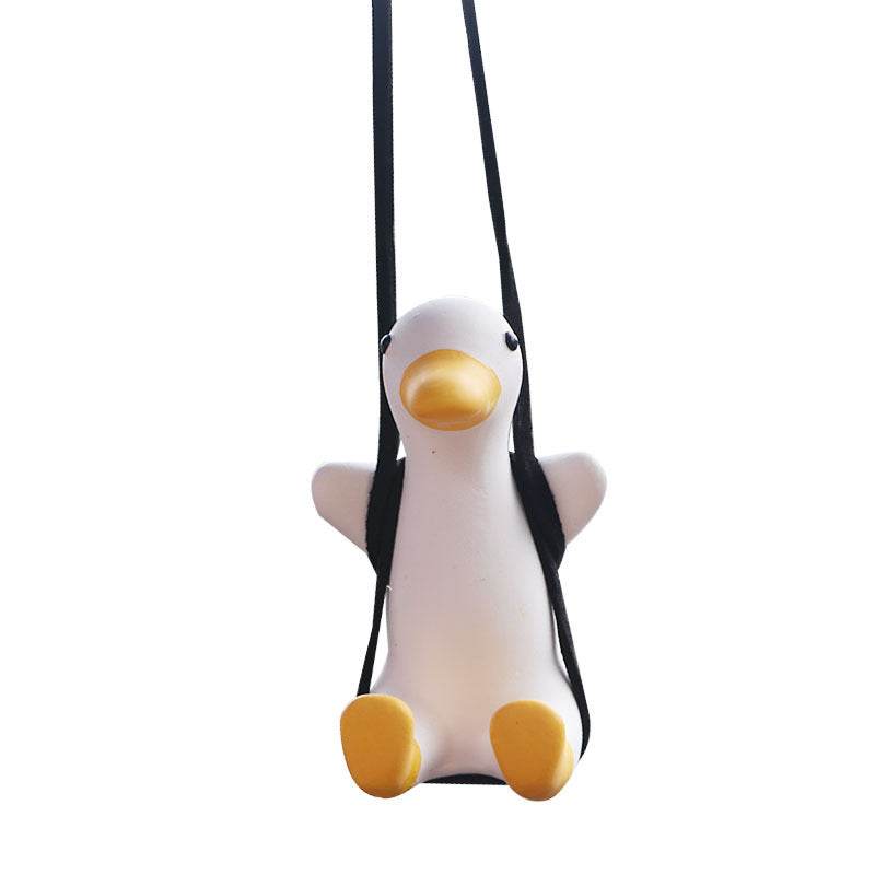 Car Pendant Cute Anime Little Duck Swing Auto Rearview Mirror Hanging Ornaments Interior Decoraction Accessories For Girls Gifts - ProTrendyz