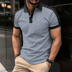 Men's Short Sleeve Business Shirt Summer Casual Polo Shirts - ProTrendyz