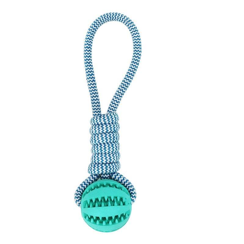 Dog Toys Treat Balls Interactive Hemp Rope Rubber Leaking Balls For Small Dogs Chewing Bite Resistant Toys Pet Tooth Cleaning Bite Resistant Toy Ball For Pet Dogs Puppy - ProTrendyz