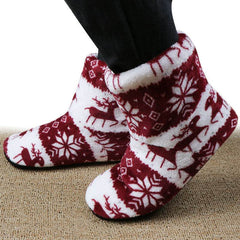 Christmas Elk Floor Shoes Indoor Socks Shoes Warm Plush House Slippers - ProTrendyz