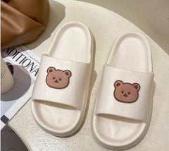 W Bear Slippers Female Home Non-slip Bathing Indoor And Outdoor Wear Soft Bottom Comfortable Sandals Male - ProTrendyz