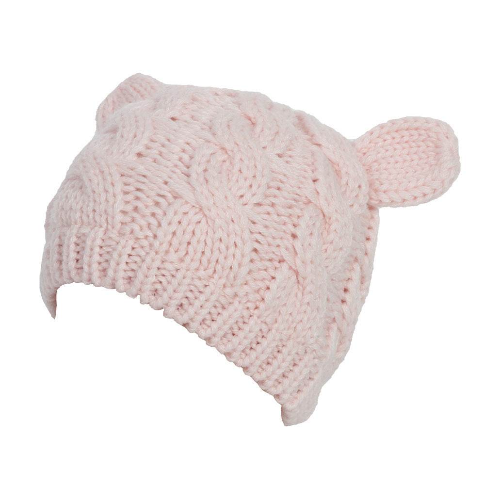 Hand Made 3D Cute Knitted Cat Ear Beanie For Winter - ProTrendyz